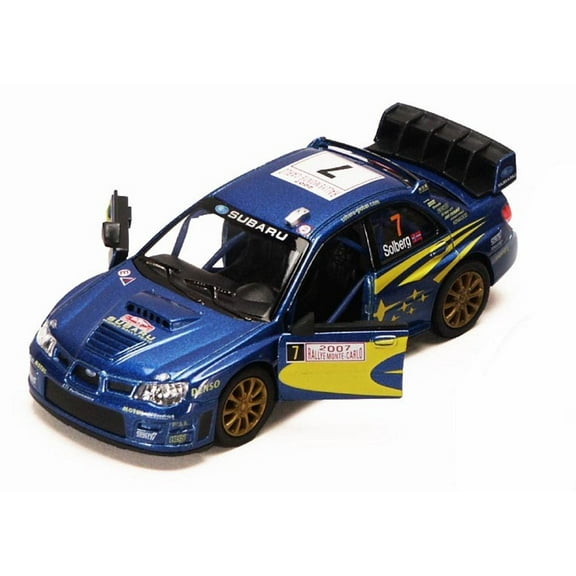 2007 Subaru Impreza WRC #7, Blue - Kinsmart 5328D - 1/36 scale Diecast Model Toy Car (Brand New, but NOT IN BOX)