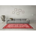 thumbnail image 3 of Ahgly Company Indoor Round Abstract Red Modern Area Rugs, 3' Round, 3 of 4