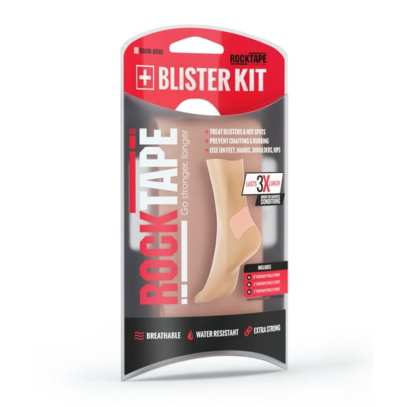 RockTape Blister Kit Beige, Includes 10", 6" and 3" Blister Fighting Strips,