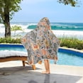 thumbnail image 3 of Yayeee Kids Hooded Towel with Hand Pockets Beach Soft Absorbent Bath Wrap 50 x 23.5 inch, Gray Llama Pattern, 3 of 5