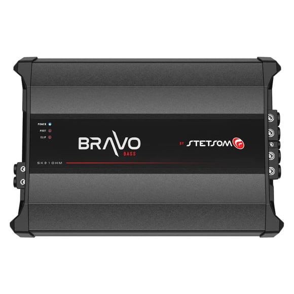 Amplificador de Audio Stetsom Bravo BASS 5000 Negro de 5000W RMS con Crossover y Refuerzo de Graves