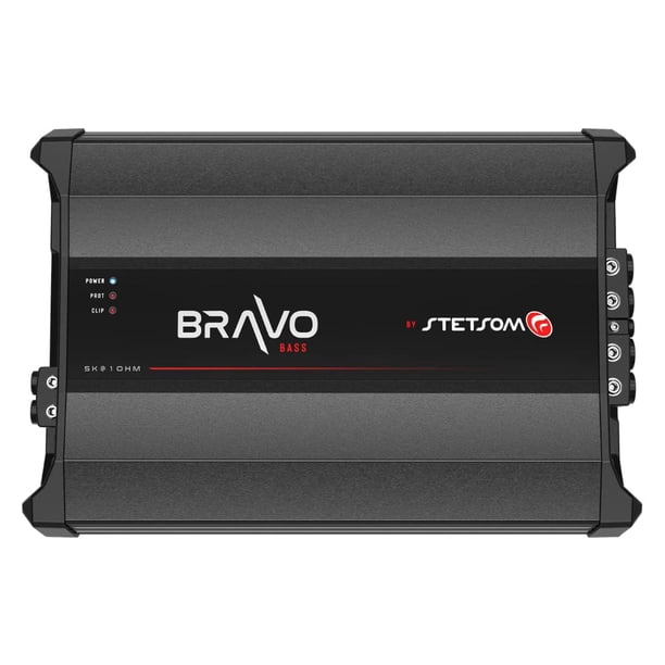 Amplificador de Audio Stetsom Bravo BASS 5000 Negro de 5000W RMS con Crossover y Refuerzo de Graves