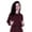 Maroon, variant on Womens Pullover Solid Sporty Cropped Hoodie Top Long Sleeve Casual Crop Top Sweatshirt