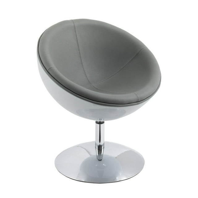 Fauteuil circulaire moderne Mod de CorLiving en cuir reconstitué