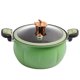 thumbnail image 1 of Olla grande verde de gran capacidad con tapa de silicona, 24 cm, 9,4 pulgadas, perfecta para sopas y salsas, antiescaldaduras, excelente sellado, 1 of 8