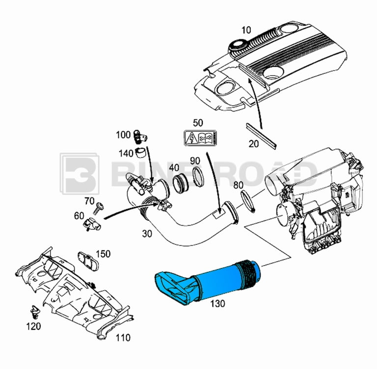 Air Intake Duct Hose Replacement For Mercedes-Benz C250 W204 2012-2015 - Compatible With M271 Engine