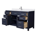 thumbnail image 3 of Wyndham Collection Beckett 60" Wood Single Bathroom Vanity in Dark Blue, 3 of 6
