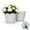 White, variant on Lark & Vine Kensington Resin Planter, Durable and Light Weight, 15.9" x 15.9" x 12.6", White, Set of 2