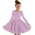 thumbnail image 6 of CHEEREAM Girls Long Sleeve T-Shirt Dresses Kids Fall A-Line Twirly Skater Casual Dresses 5-14 Years, 6 of 9