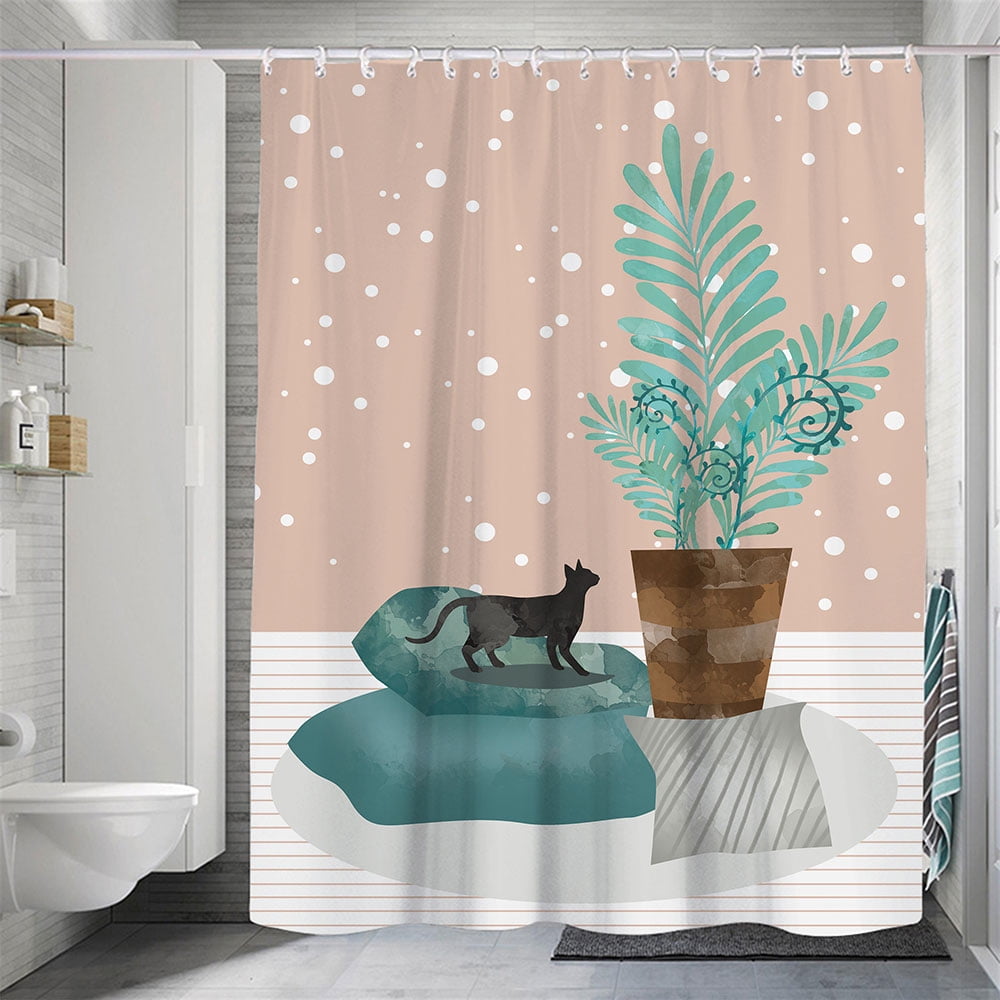 Colored Unicorn Animal Shower Curtain Bathroom Decor Waterproof Polyester 71" 