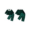 thumbnail image 2 of Conjunto de otoño para bebé niña: top de manga larga con cuello de muñeca y pantalón (2 piezas), 2 of 9