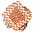 thumbnail image 2 of Letter W Chevron Orange and Regalia Foam Coaster Set of 4, 2 of 3
