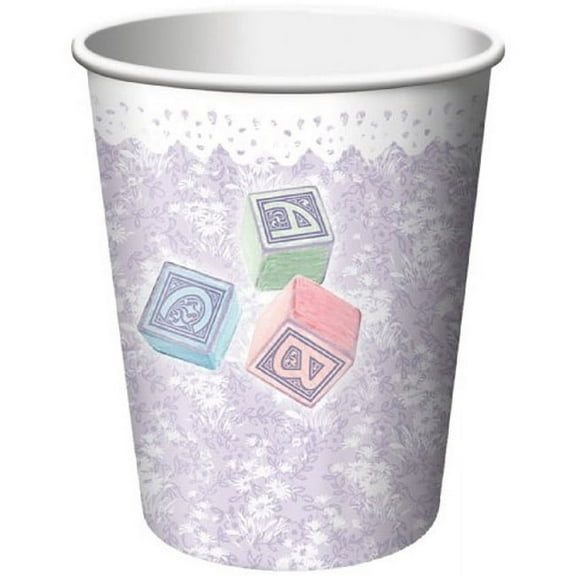 Vintage Nursery 9 oz Paper Cups 8 Per Pack