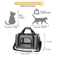 thumbnail image 6 of Roypet Pet Carrier for Cats, Puppies up to 15 Lbs, Airline Approved, Collapsible - Gray, 15 Lbs Limit, 6 of 6