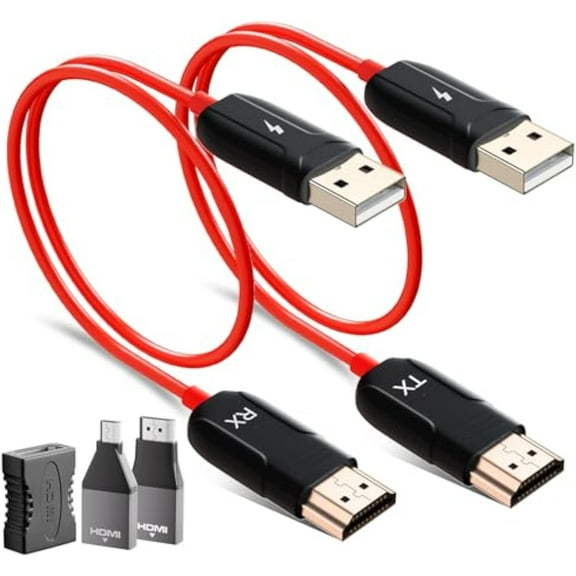 Wireless HDMI Transmitter and Receiver,Full HD 1080P HDMI Extender,Transmission Range up to 165 Feet,Support 2.4/5GHz Wireless Mirror Screen for Streaming Video/Audio/PC to HDTV/Projector