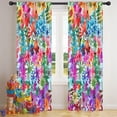 thumbnail image 5 of Blackout Kids Curtains,Pioneer Flower Floral Print Pattern Childrens Insulated Curtains Set Of 2,Bedroom Essentials,Toddler Room Decor 42"x84", 5 of 5