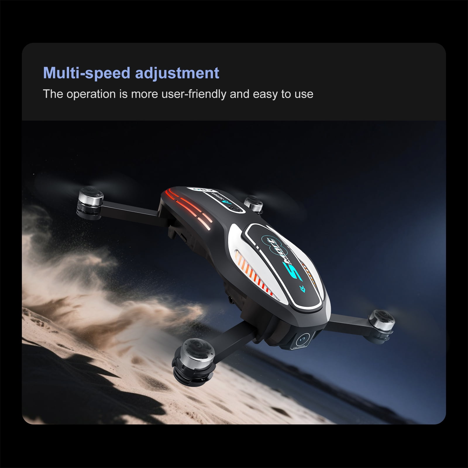 HNZENBW A118 8K RC Drone with Dual Camera for Kids & Adults,Optical Flow & Cool Lights,Brushless Motor & 2 Batteries