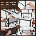 thumbnail image 4 of Industrial Kitchen Cart with Rustic Wood Top, Rolling Storage Utility Table, Black Metal Frame, Mesh Basket, Mobile Workstation with Wheels (23.6" D x 12.2" W x 33.1" H), 4 of 6