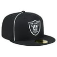 thumbnail image 3 of Men's New Era Black Las Vegas Raiders Soutache 59FIFTY Fitted Hat, 3 of 5