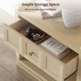 thumbnail image 6 of SICOTAS 26" W Farmhouse Nightstands Set of 2, Big nightstands with Drawer & Open Shelves, Large Bedside Table, End table for Bedroom, Living Room, Oak, 6 of 12