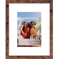 thumbnail image 1 of Vittanly 8x10 Picture Frame, Display Pictures 5x7 with Mat or 8x10 without Mat, Premium Material with Shatter Resistant Plexiglass, Photo Frame for Wall or Table Top Display, Dark Brown, 1 Pack, 1 of 1
