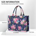 thumbnail image 3 of Large Capacity Tote Bag,Pioneer Flower Floral Print Pattern Handbag Fashion Luxury Tote Bag,15.7"x13"x 5.1" Inches,Laptop Compatible, 3 of 6