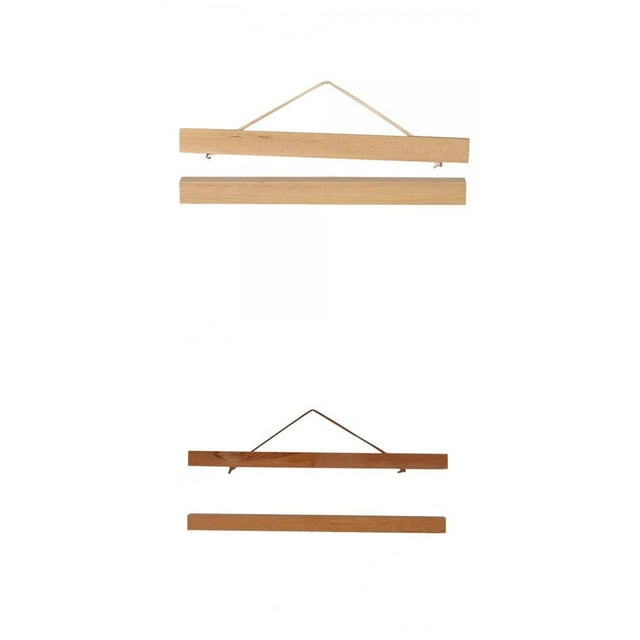 2 Piezas Imán Marco De Madera Marco DIY Foto Cartel Pintura Suspensión 50 Cm 30 Cm
