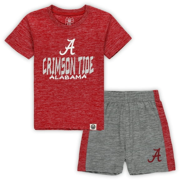Toddler Wes & Willy Alabama Crimson Tide Cloudy Yarn T-Shirt & Shorts Set