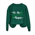 thumbnail image 4 of Up to 65 off!Lolmot Fleece Lined Sweatshirt for Women St Patrick's Day Shirts Let The Shenanigans Begin Shirt Lucky T Shirt Shamrock Tee Funny Sayings Tops, 4 of 4