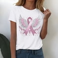 thumbnail image 2 of GZWYHT Pink Angel Wings Shirt，In October We Wear Pink Sweatshirt Support Survivor Breast Cancer Shirts For Women Sweatshirts Inspirational Tops White 3XL, 2 of 4