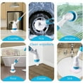 thumbnail image 4 of Anself Electric Spin Scrubber,Cordless Cleaning Brush with 3 Heads & Extension Handle Power Shower Scrubber for Bathroom Kitchen Tile Floor, 4 of 10