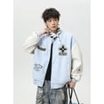 thumbnail image 2 of Veste de Baseball Broderie Diamant Style Américain pour Hommes en Automne 25, 2 of 7