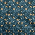 thumbnail image 1 of oneOone Cotton Silk Blue Fabric Tropical Leaf Quilting Supplies Print Sewing Fabric By The Yard 42 Inch Wide, 1 of 5