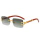 thumbnail image 2 of Gafas de sol de moda sin marco para hombre, gafas de sol con vetas de madera de leopardo personalizadas, gafas de sol cuadradas con patas, moda para mujer, 2 of 5