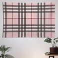 thumbnail image 4 of Pink Plaid Wall Tapestry 40"x60" Lightweight, Wrinkle-Resistant Hanging Blanket for Bedroom Living Room Decor, 4 of 5