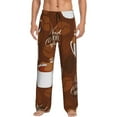 thumbnail image 2 of Goofa Sloths Need More Coffee Printed Soft Pajama Pants for Men, Wide Leg Comfy Casual Lounge Yoga Pants-Large, 2 of 9