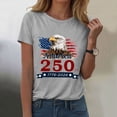 thumbnail image 2 of Yindaity Womens American Flag Shirt American Flag Shirts for Women V Neck 4th of July Shirt USA Tshirt Gift Independence Day Patriotic Short Sleeve Tops(Light Gray,L), 2 of 8