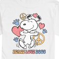 thumbnail image 3 of Peanuts - Peace Love Dogs - Men's Short Sleeve Graphic T-Shirt, 3 of 6