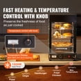 thumbnail image 2 of KFFKFF Triple-Layer Commercial Food Heating Showcase, 1000W Illuminated Food Warming Display, Shelf and Temperature Adjustability, 86℉~185℉ Steam Powered, 57L Capacity for Burgers, Pizza, Bread, 2 of 9