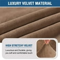 thumbnail image 3 of Velvet Accent Chair Cover, Set of 2 High Stretch Armless Chair Covers for Living Room Luxury Thick Velvet Chair Slipcovers Modern Furniture Protector with Elastic Bottom, Machine Washable(Camel), 3 of 7