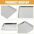 thumbnail image 2 of Shisuyan 2pcs Stainless Steel Dinner Plate Rectangular Tray Food Snack Plate For Home Restaurant Hotel, 2 of 8