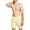 Abstract Yellow White, variant on Men's Vibrant Printed Drawstring Swim Trunks Abstract Yellow White XXL