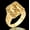 Golden Western Dragon, variant on Carved Dragon Pattern Copper Ring: Electroplated Fashion Jewelry for Men and Women, Neutral Style, Geometric Shape, Skull Element