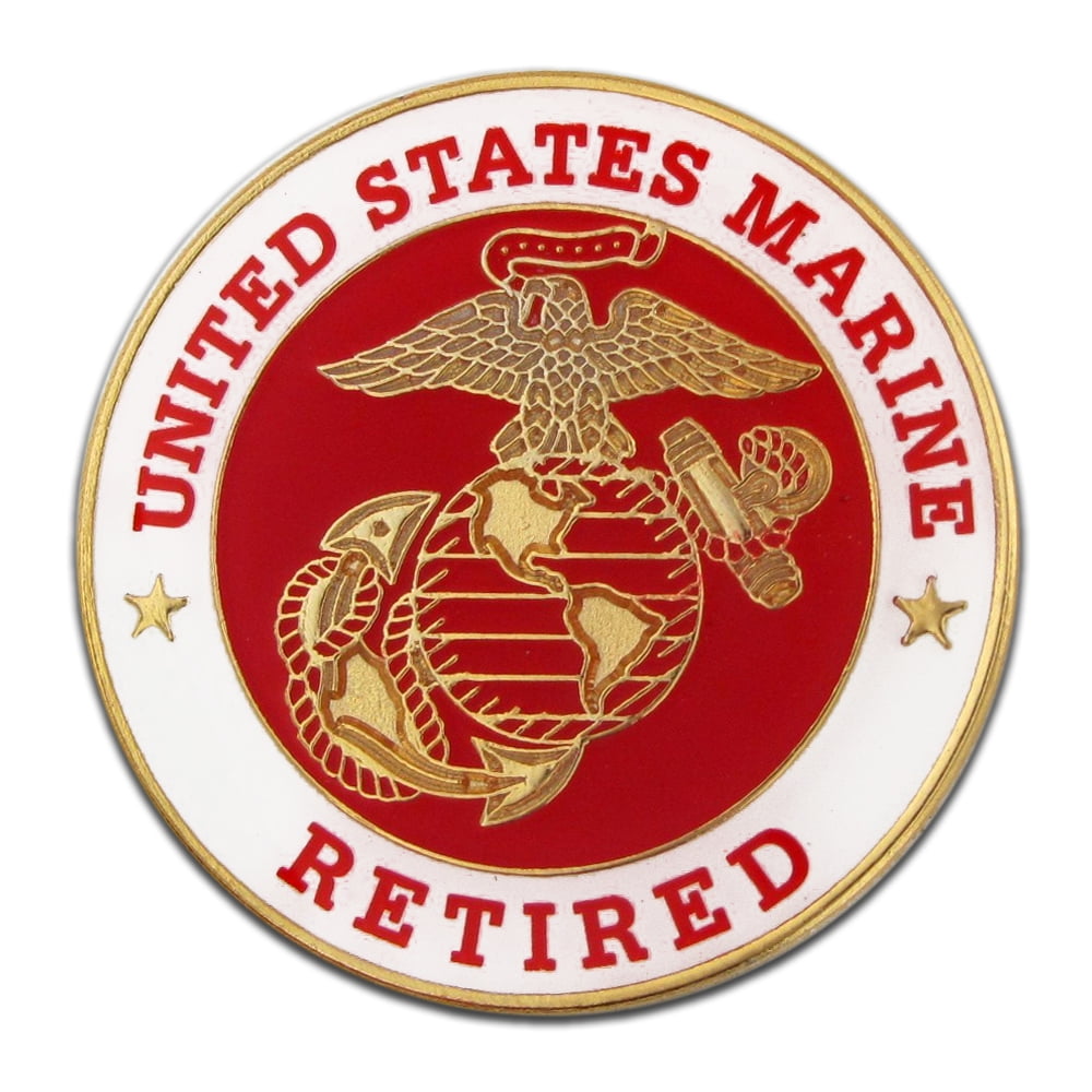 PinMart U.S. Marine Corps Retired Military Enamel Lapel Pin Walmart
