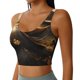thumbnail image 2 of Fotbe Luxurious Gold Flow Sujetador Deportivo Largo sin Aros para Mujer con Almohadillas y Soporte Medio, Transpirable y Absorbente, Camiseta Tipo Chaleco o Tank Top-Small, 2 of 8