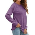 thumbnail image 4 of MOSHU Pleated Womens Tunic Tops Casual Dressy Blouses Fashion Long Sleeve Shirts for Women, 4 of 10