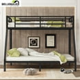 thumbnail image 5 of Bellemave Metal Bunk Bed Twin XL over Queen Bunk Bed for Adults, Teens, Heavy Duty Queen Bunk Bed Frame with Ladder and Full-Length Guardrails, No Box Spring Needed, Black, 5 of 10