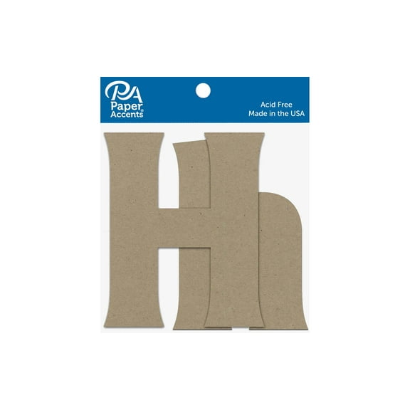 Chipboard Letter 4" Hh 2pc Natural
