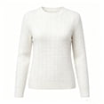 thumbnail image 3 of HAiming Fall Winter Sweaters for Women Long Sleeve Warm Scoop Neck Solid Color Casual Blouses Going out Undershirts, 3 of 6