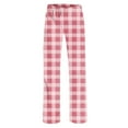 thumbnail image 4 of Women's Homewear Bottoms Long Pants Plaid Pajama Loungewear Soft Comfy Straight Trousers Sleepwear 3XL, 4 of 4